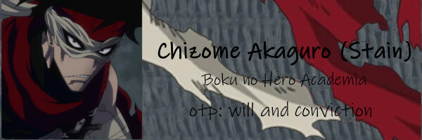 Chizome Akaguro (Stain) from Boku No Hero Academia